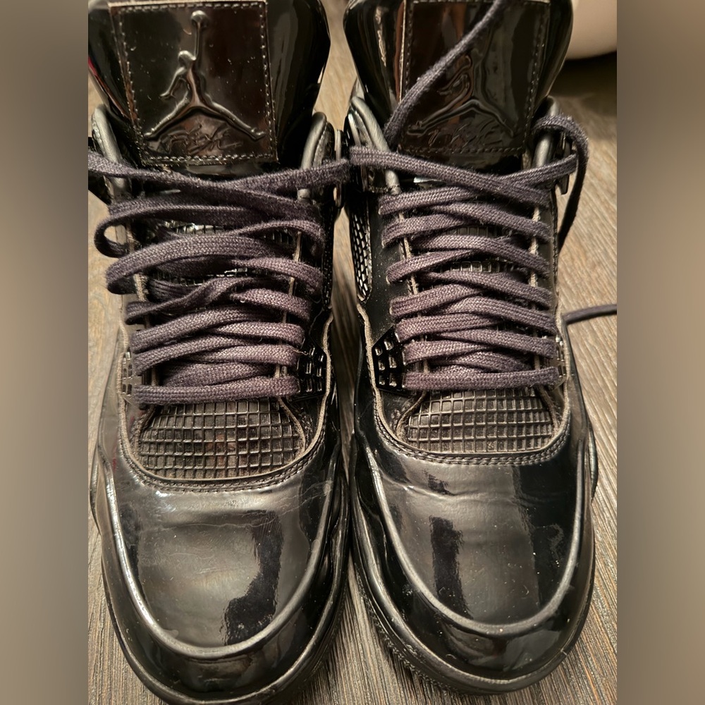 Jordan 4 11Lab4 Black Patent Leather Style - size 9 men’s - Picture 3 of 8